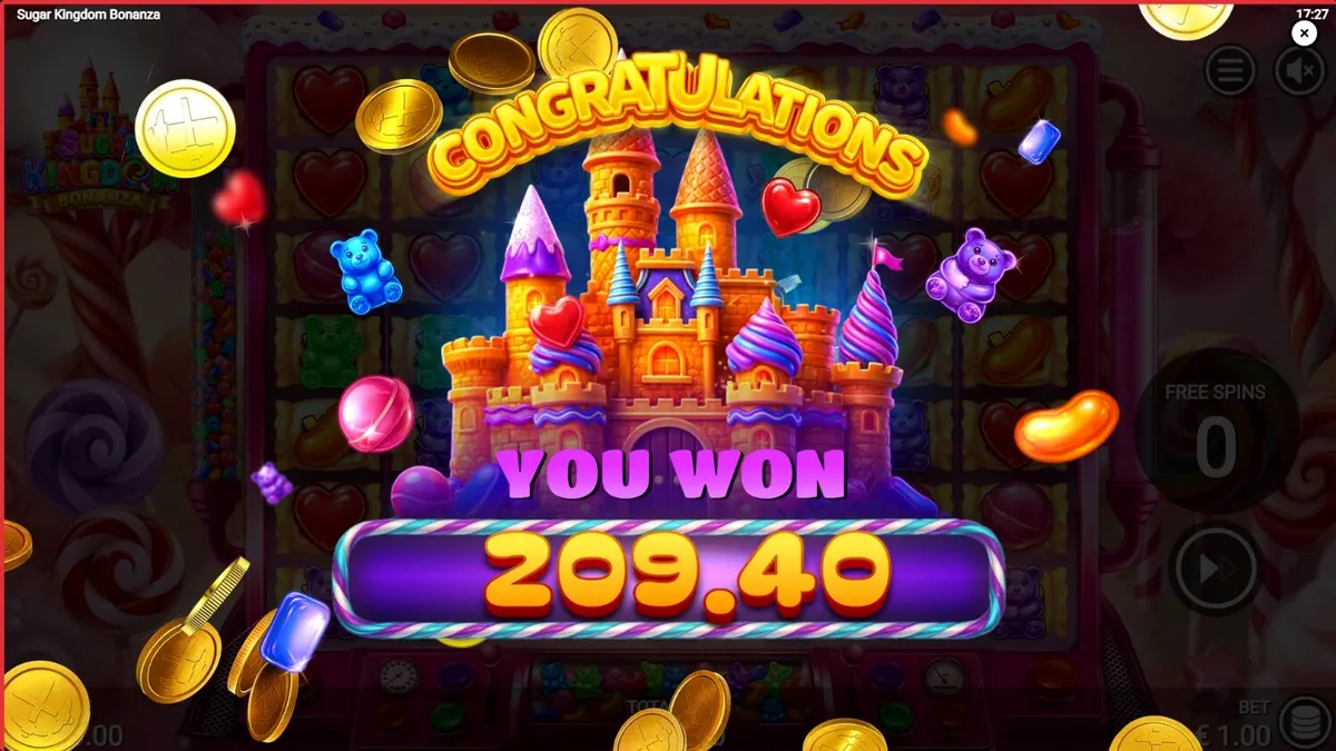 Tampilan visual slot Sugar Kingdom Bonanza dengan tema permen yang ceria